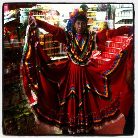 Traditional Red Mexican Dress. Full of color and life for Mexican Independence Day